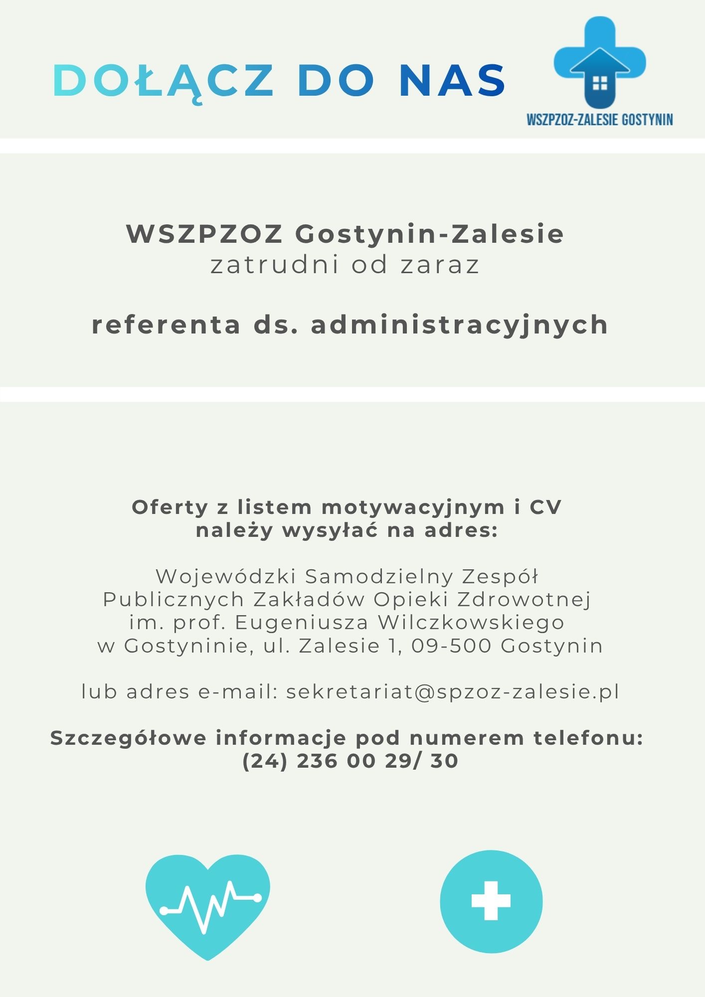 Ogłoszenie o pracę – Lekarz Psychiatra